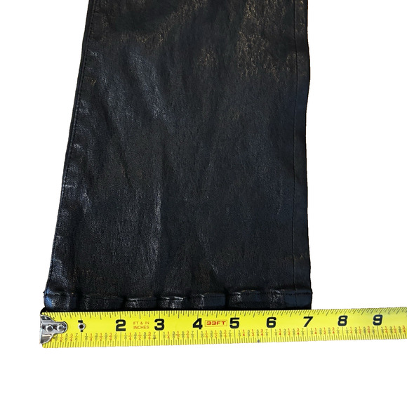 J Brand Lambskin Real Leather Pants Womens 28 Black Flare Bootcut Buttery Club - Picture 10 of 13